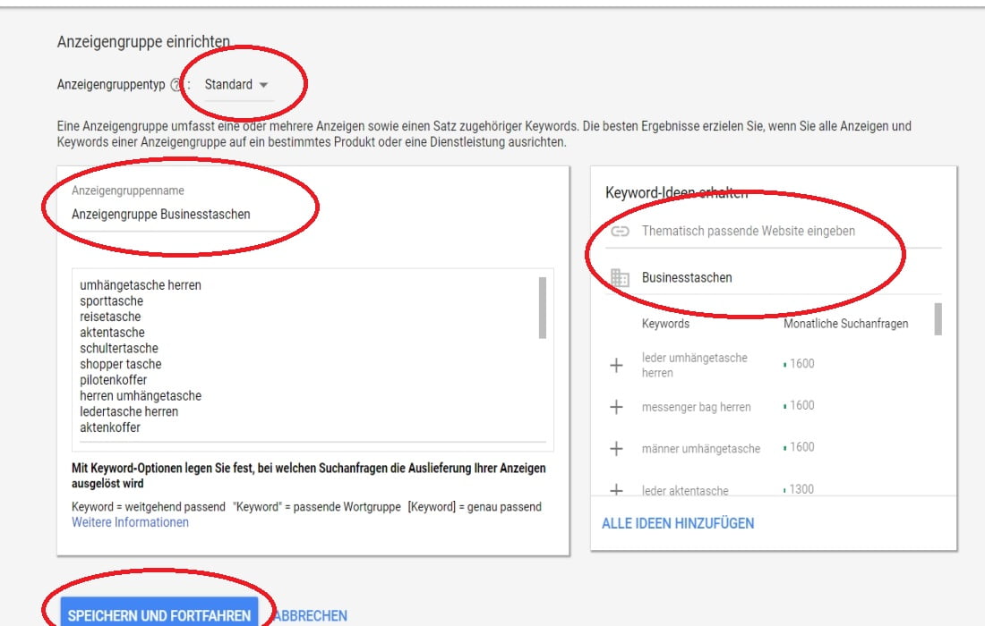 Google Ads Anzeigengruppen Google Ads Anzeigengruppen