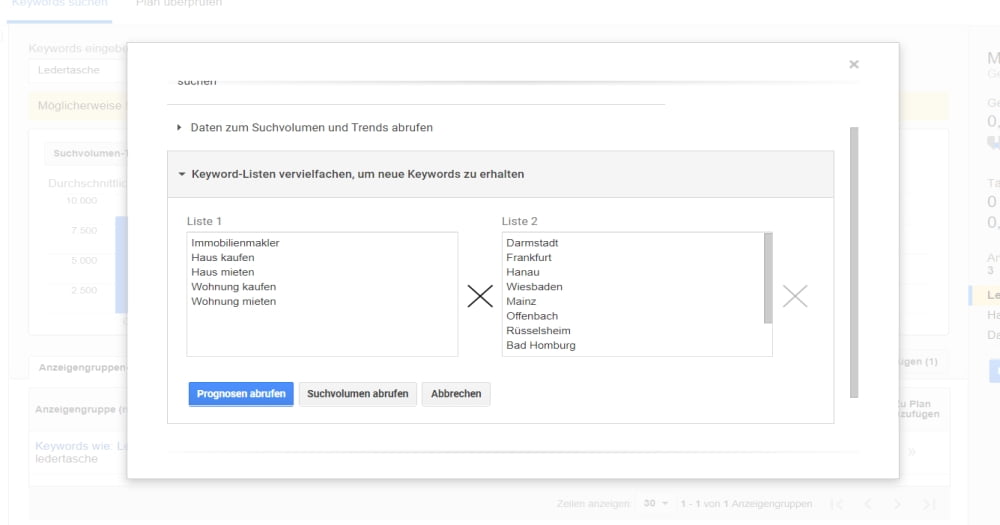 Google Ads Keywordplaner Google Ads Keywordplaner